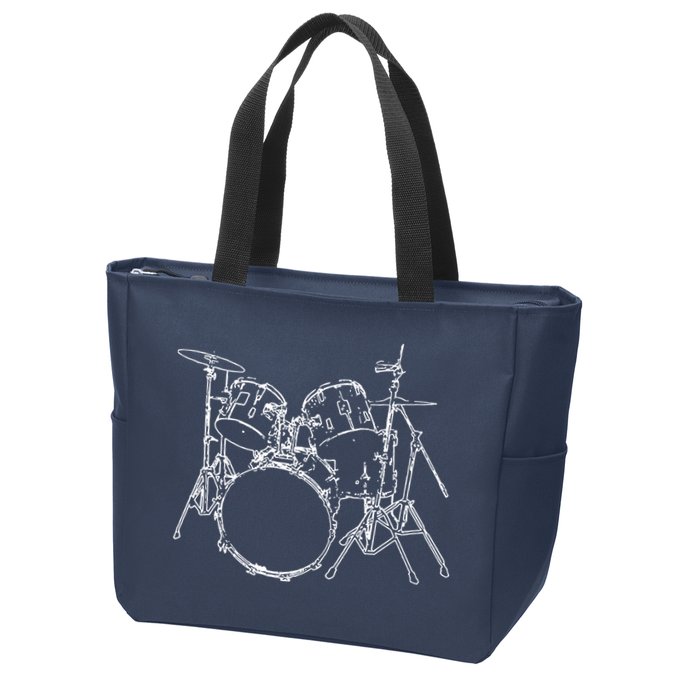 Drums Zip Tote Bag