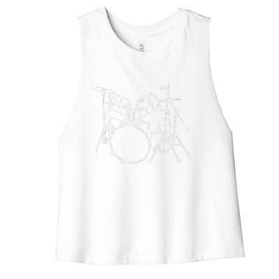 Drums Women's Racerback Cropped Tank