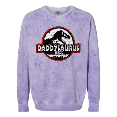 Dinosaur Daddysaurus Rex Father Day For Dad Funny Gifts Idea Colorblast Crewneck Sweatshirt