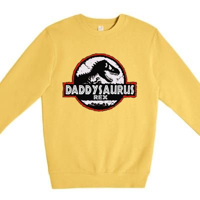 Dinosaur Daddysaurus Rex Father Day For Dad Funny Gifts Idea Premium Crewneck Sweatshirt