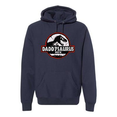 Dinosaur Daddysaurus Rex Father Day For Dad Funny Gifts Idea Premium Hoodie