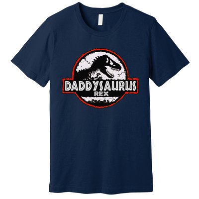 Dinosaur Daddysaurus Rex Father Day For Dad Funny Gifts Idea Premium T-Shirt