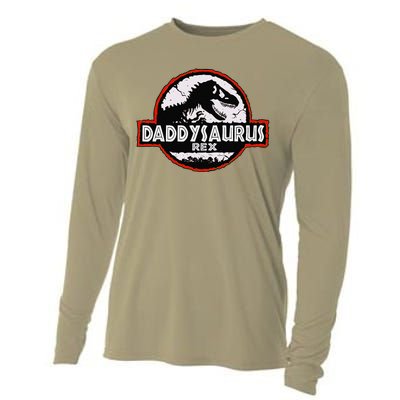 Dinosaur Daddysaurus Rex Father Day For Dad Funny Gifts Idea Cooling Performance Long Sleeve Crew