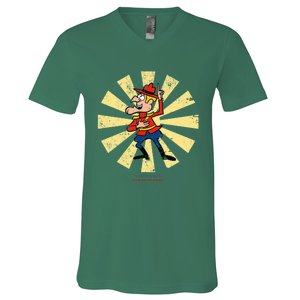 Dudley Do Right Retro Japanese V-Neck T-Shirt