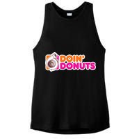 Doin Donuts Racing Fast Car Ladies PosiCharge Tri-Blend Wicking Tank