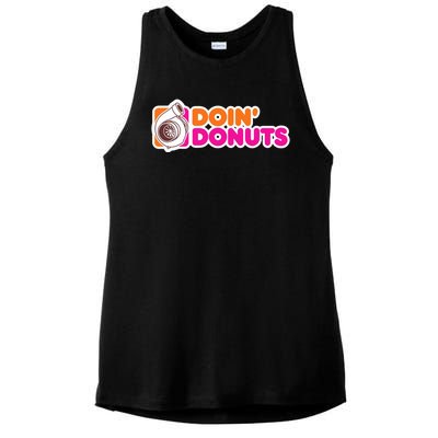 Doin Donuts Racing Fast Car Ladies PosiCharge Tri-Blend Wicking Tank