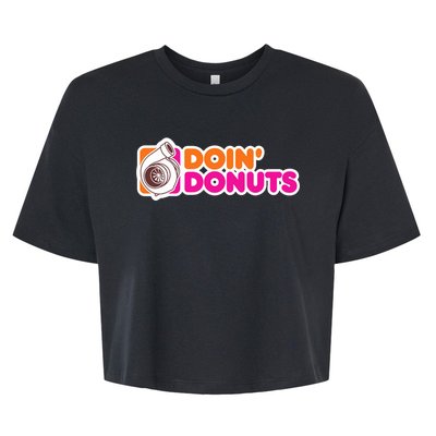 Doin Donuts Racing Fast Car Bella+Canvas Jersey Crop Tee