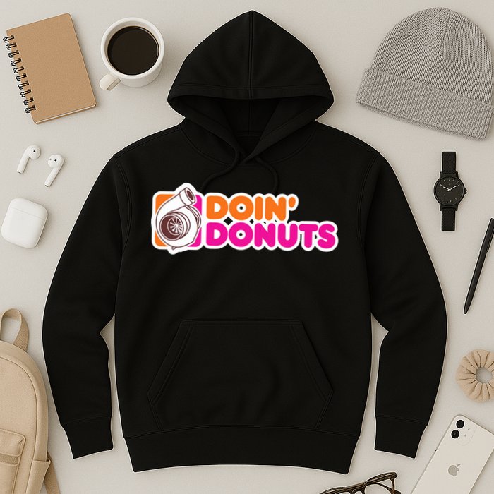 Doin Donuts Racing Fast Car Hoodie