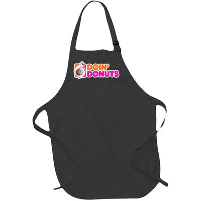 Doin Donuts Racing Fast Car Full-Length Apron With Pockets