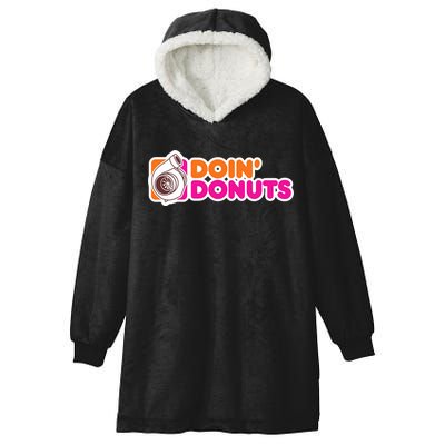 Doin Donuts Racing Fast Car Hooded Wearable Blanket