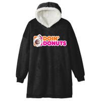 Doin Donuts Racing Fast Car Hooded Wearable Blanket