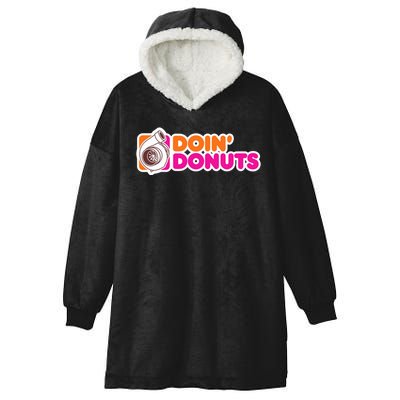 Doin Donuts Racing Fast Car Hooded Wearable Blanket