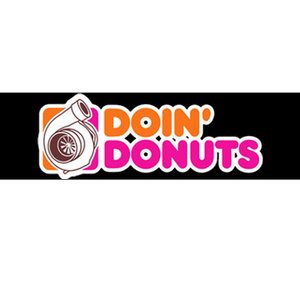 Doin Donuts Racing Fast Car Bumper Sticker