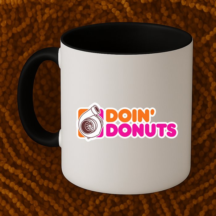 Doin Donuts Racing Fast Car Mug