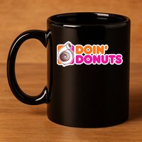 Doin Donuts Racing Fast Car 11oz C Handle Ceramic Mug