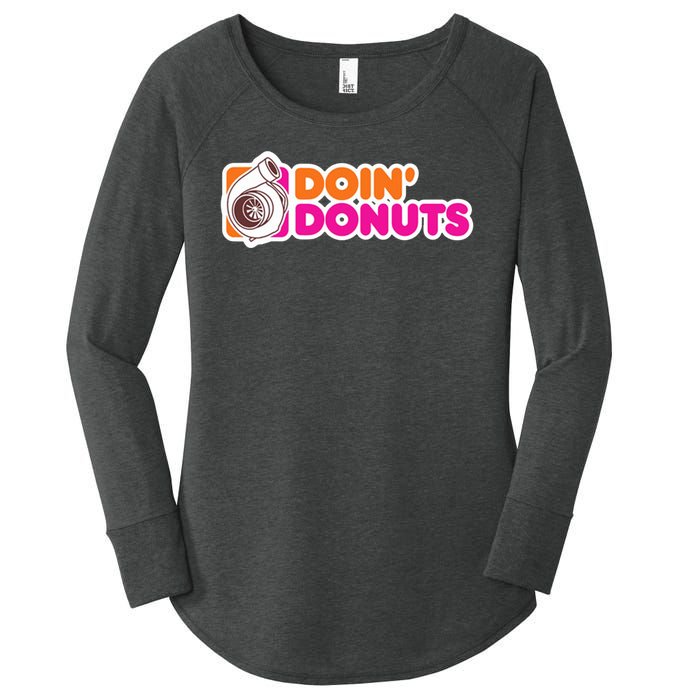 Doin Donuts Racing Fast Car Women's Perfect Tri Tunic Long Sleeve Shirt