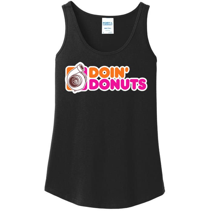 Doin Donuts Racing Fast Car Ladies Essential Tank