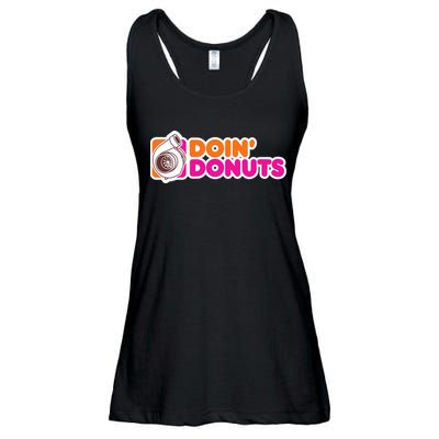 Doin Donuts Racing Fast Car Ladies Essential Flowy Tank