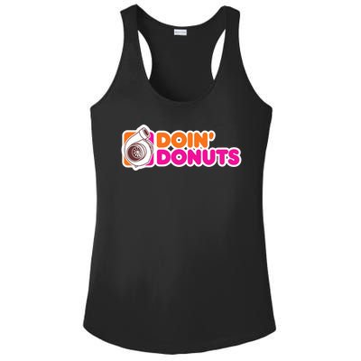 Doin Donuts Racing Fast Car Ladies PosiCharge Competitor Racerback Tank