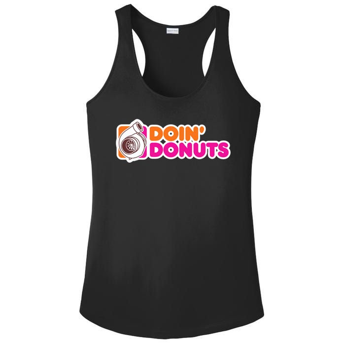 Doin Donuts Racing Fast Car Ladies PosiCharge Competitor Racerback Tank