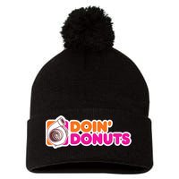 Doin Donuts Racing Fast Car Pom Pom 12in Knit Beanie