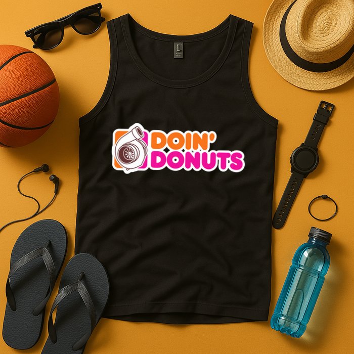 Doin Donuts Racing Fast Car Tank Top