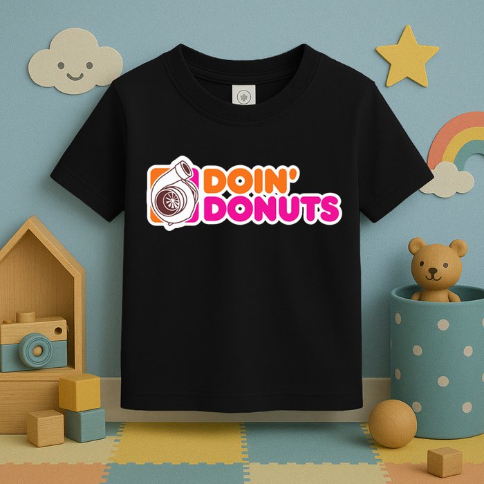 Doin Donuts Racing Fast Car Toddler T-Shirt