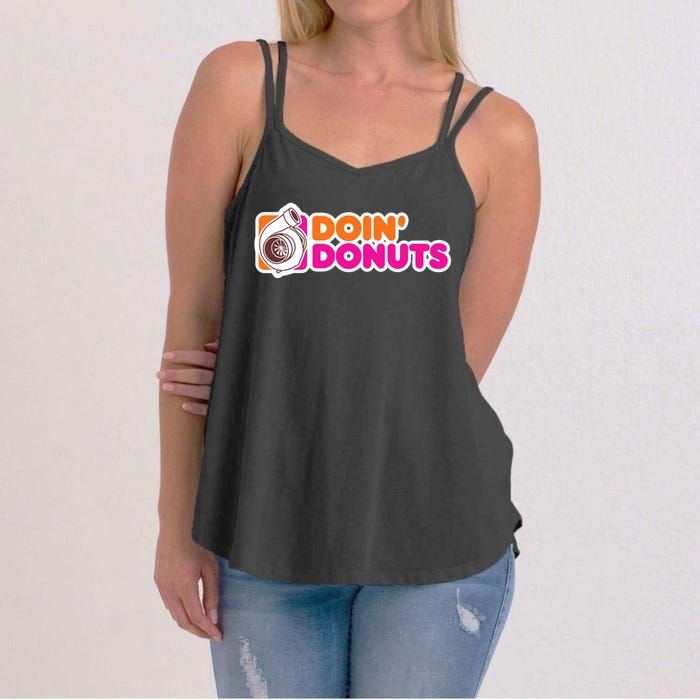 Doin Donuts Racing Fast Car Women's Strappy Tank