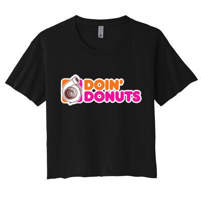 Doin Donuts Racing Fast Car Crop Top