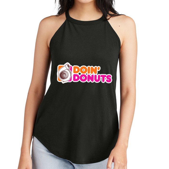 Doin Donuts Racing Fast Car Women's Perfect Tri Rocker Tank