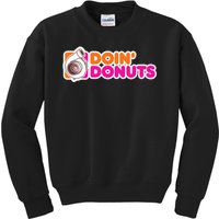 Doin Donuts Racing Fast Car Kids Sweatshirt