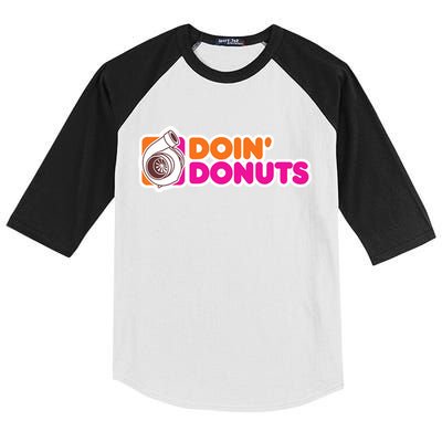 Doin Donuts Racing Fast Car Kids Colorblock Raglan Jersey