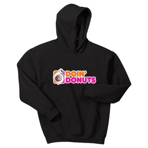 Doin Donuts Racing Fast Car Kids Hoodie