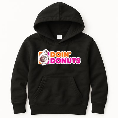 Doin Donuts Racing Fast Car Kids Hoodie