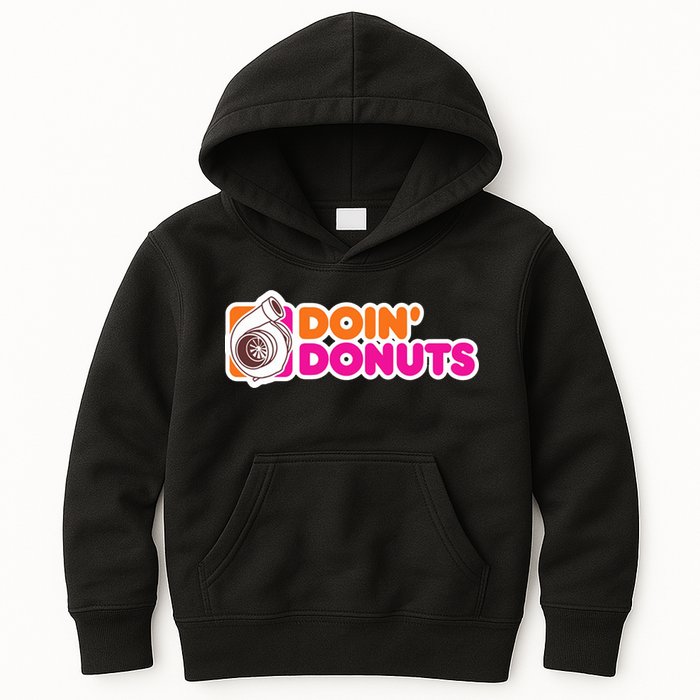 Doin Donuts Racing Fast Car Kids Hoodie