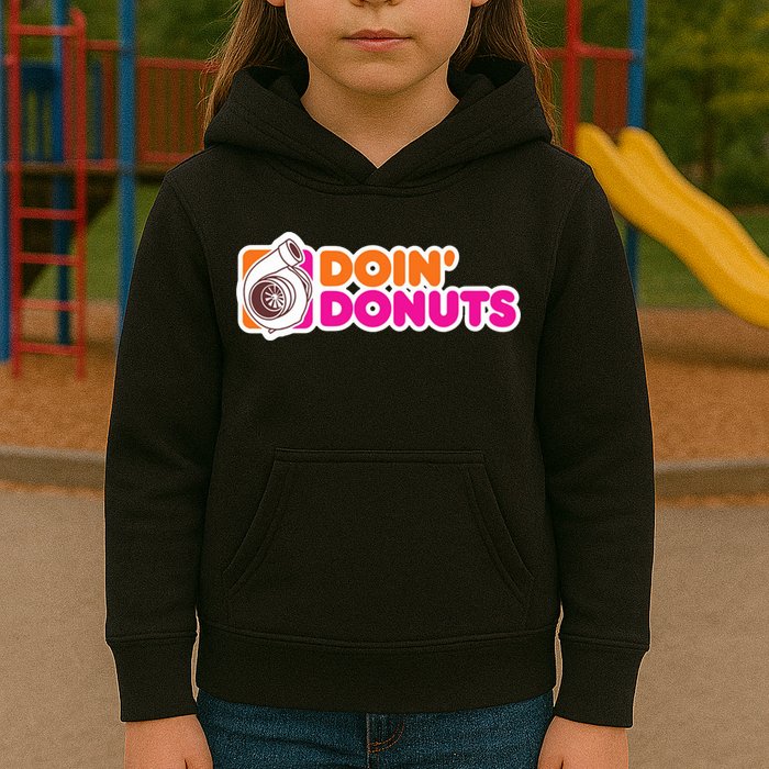 Doin Donuts Racing Fast Car Kids Hoodie