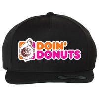 Doin Donuts Racing Fast Car Wool Snapback Cap