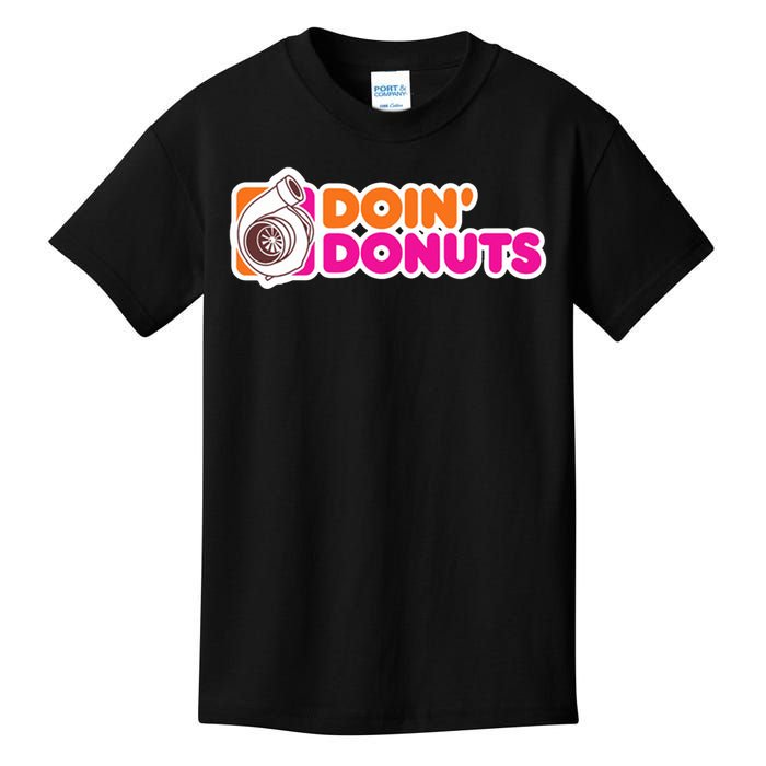 Doin Donuts Racing Fast Car Kids T-Shirt