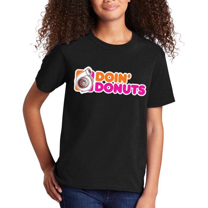 Doin Donuts Racing Fast Car Kids T-Shirt