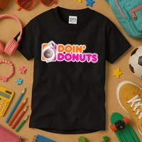Doin Donuts Racing Fast Car Kids T-Shirt