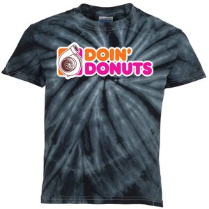 Doin Donuts Racing Fast Car Kids Tie-Dye T-Shirt