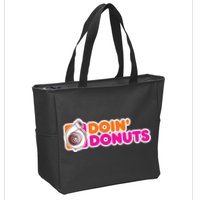 Doin Donuts Racing Fast Car Zip Tote Bag