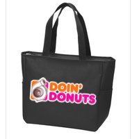 Doin Donuts Racing Fast Car Zip Tote Bag