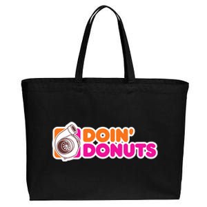 Doin Donuts Racing Fast Car Cotton Canvas Jumbo Tote