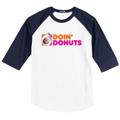 Doin Donuts Racing Fast Car Baseball Sleeve Shirt