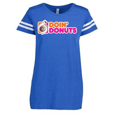 Doin Donuts Racing Fast Car Enza Ladies Jersey Football T-Shirt