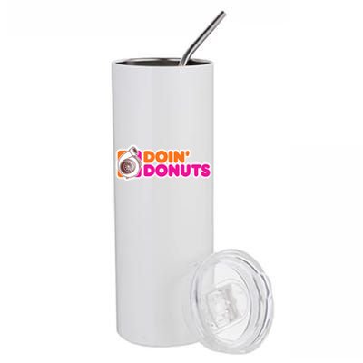 Doin Donuts Racing Fast Car Stainless Steel Tumbler