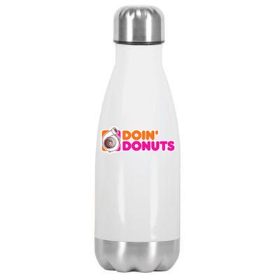 Doin Donuts Racing Fast Car Stainless Steel Insulated Water Bottle