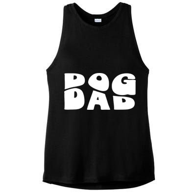 Dog Dad Retro Funny Pod Ladies PosiCharge Tri-Blend Wicking Tank