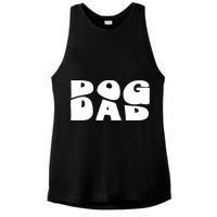 Dog Dad Retro Funny Pod Ladies PosiCharge Tri-Blend Wicking Tank